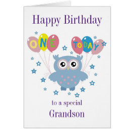 Tarjeta de cumpleaños de búho para abuelos