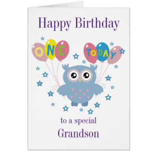 Tarjeta de cumpleaños de búho para abuelos
