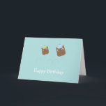 Tarjeta de cumpleaños de búhos que cuelgan<br><div class="desc">¡Gracias por su interés en Sweet Tooth Design Studio! Por favor, siéntase libre de contactarme si tiene alguna pregunta, si desea cambios en los colores del diseño, o si necesita una pieza de coordinación que no ve publicada en mi tienda. Envíame un correo electrónico a sweettoothstudio@gmail.com con su solicitud y...</div>