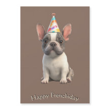 Tarjeta de cumpleaños de Bulldog Francés