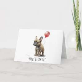 Tarjeta de cumpleaños de Bulldog francés - Tarjeta