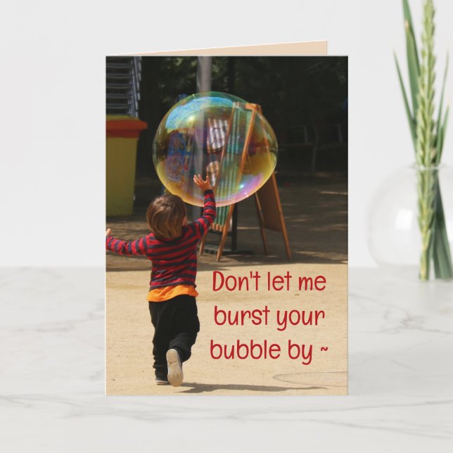 TARJETA DE CUMPLEAÑOS DE BURBUJA PARA CUALQUIERA (Anverso)