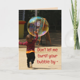 TARJETA DE CUMPLEAÑOS DE BURBUJA PARA CUALQUIERA