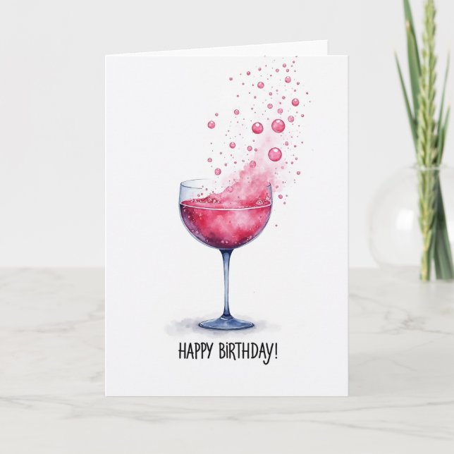 Tarjeta de cumpleaños de burbujas brillantes (Anverso)