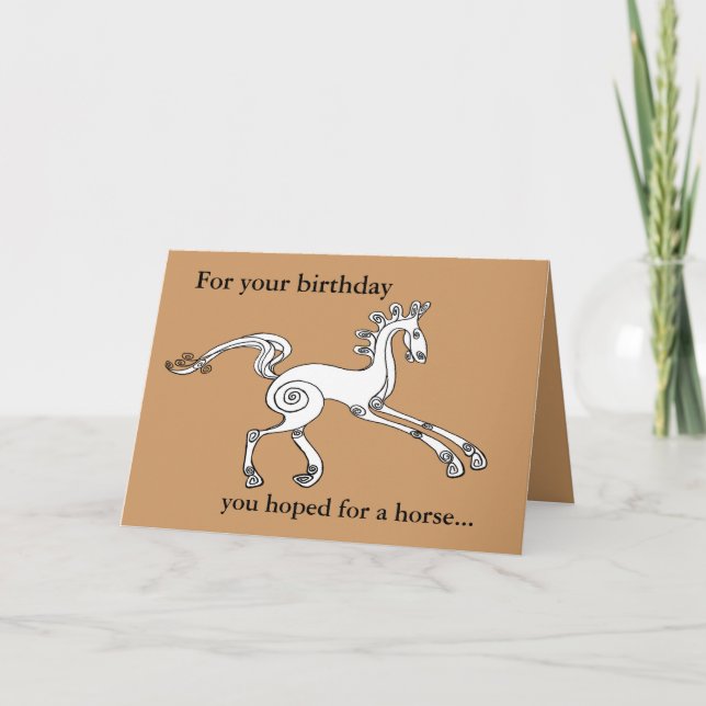 Tarjeta de cumpleaños de caballo (Anverso)