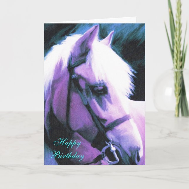tarjeta de cumpleaños de caballo (Anverso)