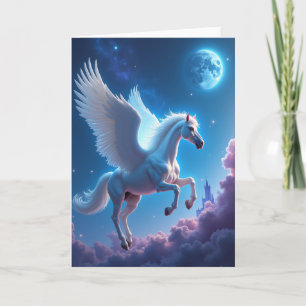 Tarjeta de cumpleaños de caballo alado