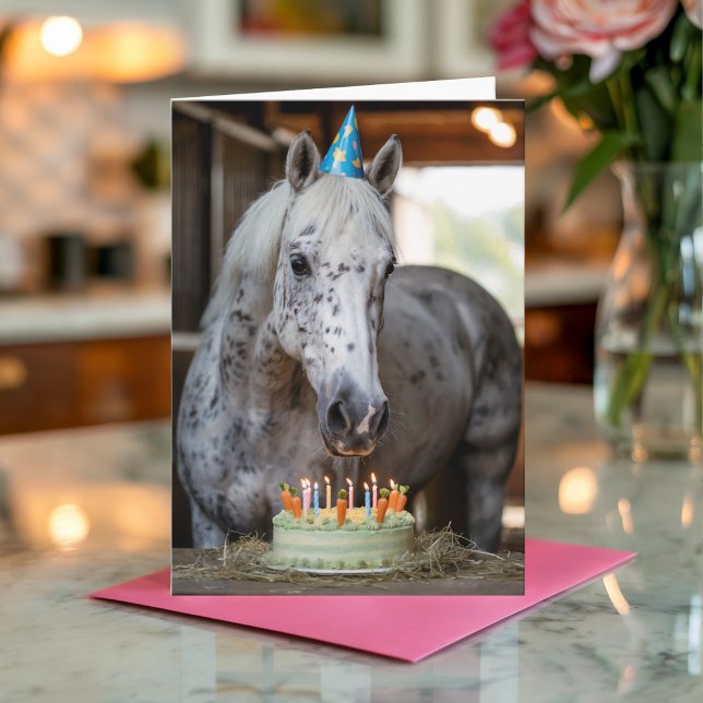 Tarjeta de cumpleaños de caballo divertida persona (Subido por el creador)