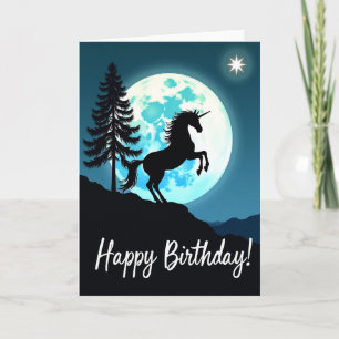 Tarjeta de cumpleaños de caballo místico