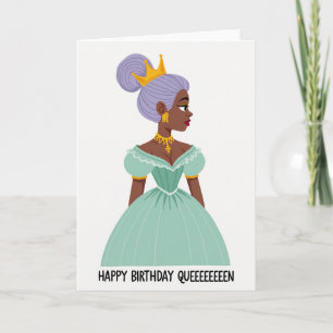 Tarjeta de cumpleaños de cabello lavanda real