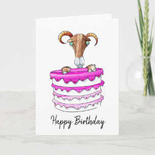 Tarjeta de cumpleaños de cabra