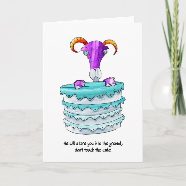 Tarjeta de cumpleaños de cabra (Anverso)