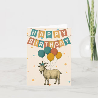 Tarjeta de cumpleaños de cabra - Animal divertido