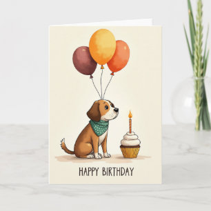 Tarjeta de cumpleaños de cachorro