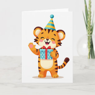 Tarjeta de cumpleaños de cachorro alegre