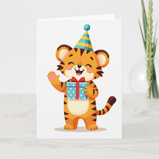Tarjeta de cumpleaños de cachorro alegre (Anverso)
