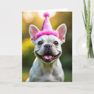 Tarjeta de cumpleaños de cachorro alegre