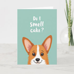Tarjeta de cumpleaños de cachorro curioso