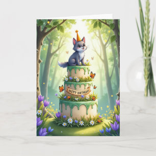 Tarjeta de cumpleaños de cachorro de zorro