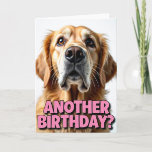 Tarjeta de cumpleaños de cachorro dorado