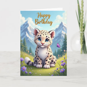 Tarjeta de cumpleaños de cachorro manchado dulce