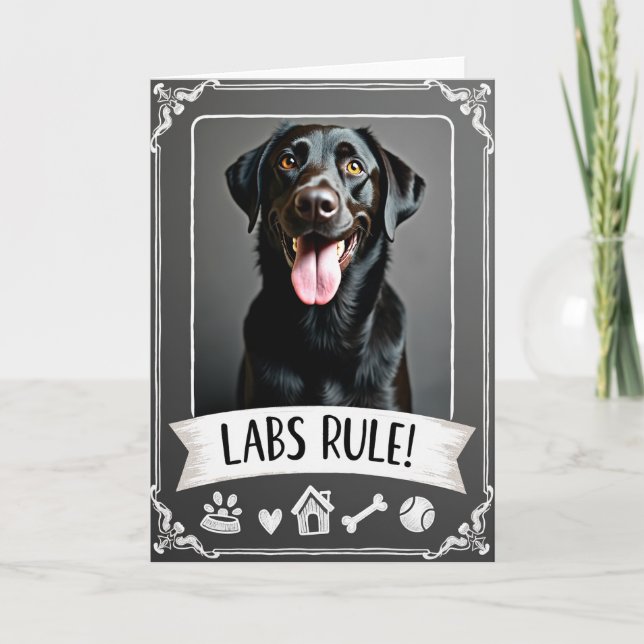 Tarjeta de cumpleaños de cachorro sonriente (Anverso)