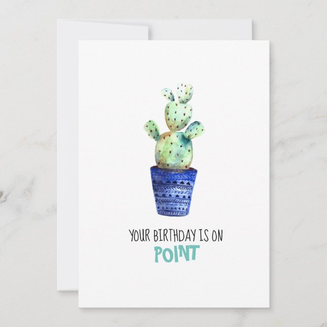 Tarjeta de cumpleaños de Cactus (Anverso)