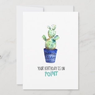 Tarjeta de cumpleaños de Cactus