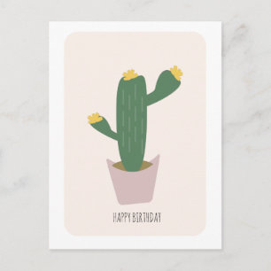 Tarjeta de cumpleaños de cactus del desierto alto