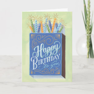 Tarjeta de cumpleaños de caja de cerillas No cuent
