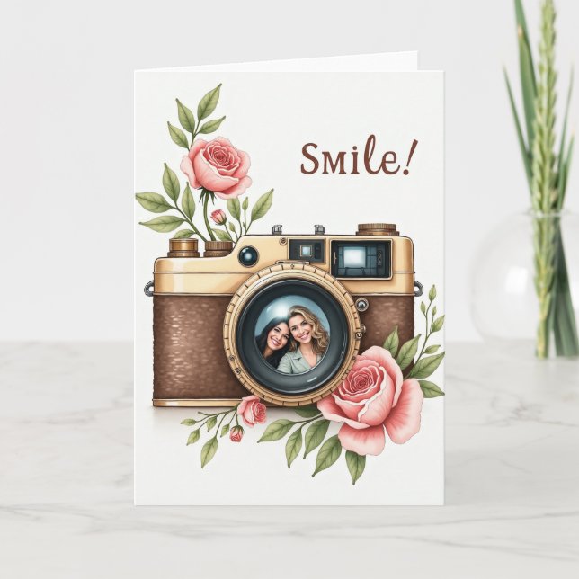 Tarjeta de cumpleaños de cámara alegre (Anverso)