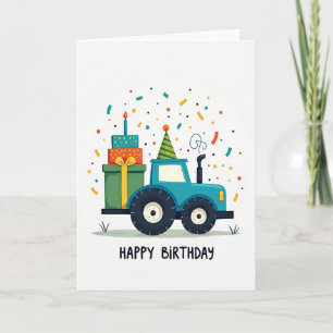 Tarjeta de cumpleaños de camión caprichoso