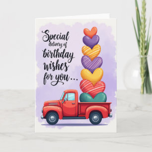 Tarjeta de Cumpleaños de Camión Dulce