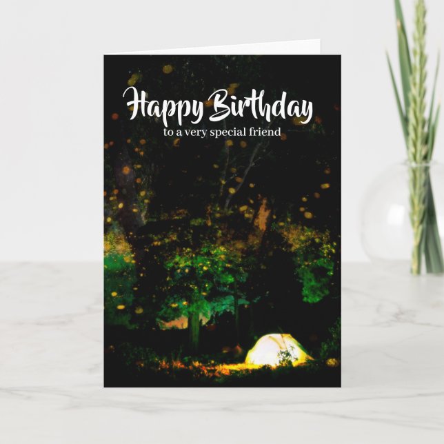 Tarjeta de cumpleaños de camping (Anverso)
