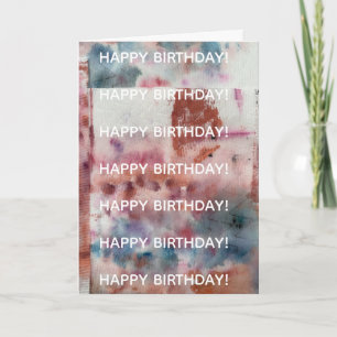 Tarjeta de cumpleaños de caos suave