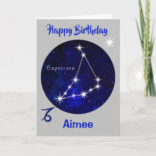 Tarjeta de cumpleaños de Capricorn Zodiac Horoscop