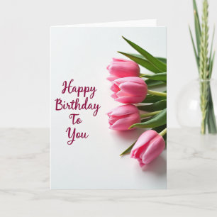 Tarjeta de cumpleaños de capullo delicado
