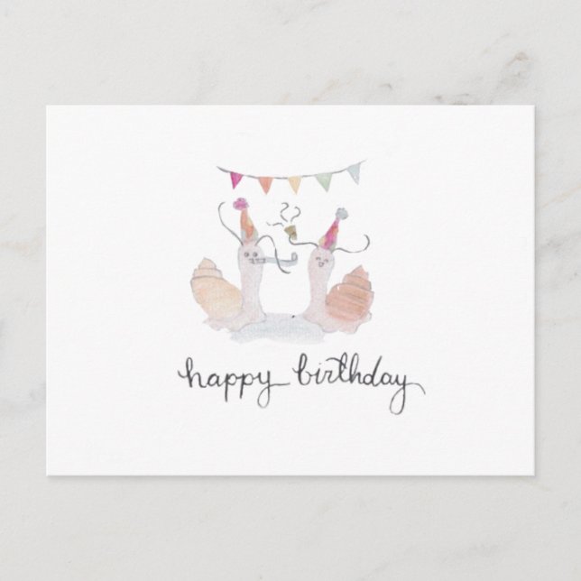 Tarjeta de cumpleaños de caracol (Anverso)
