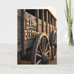 Tarjeta de cumpleaños de Carro Dorado