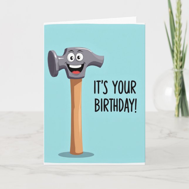 Tarjeta de cumpleaños de Cartoon Tool (Anverso)