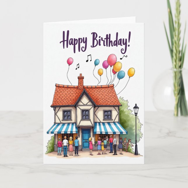 Tarjeta de cumpleaños de Casa Caprichosa (Anverso)