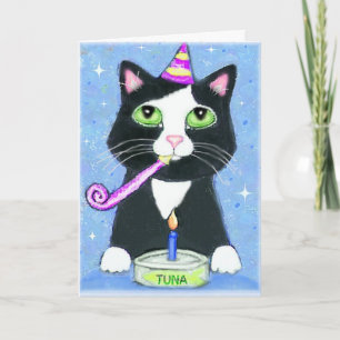 Tarjeta de cumpleaños de Cat Lover Boy