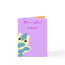 Tarjeta de cumpleaños de Caticorn