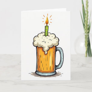 Tarjeta de cumpleaños de celebración burbujeante