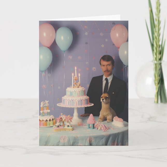 Tarjeta de cumpleaños de celebración estética (Anverso)