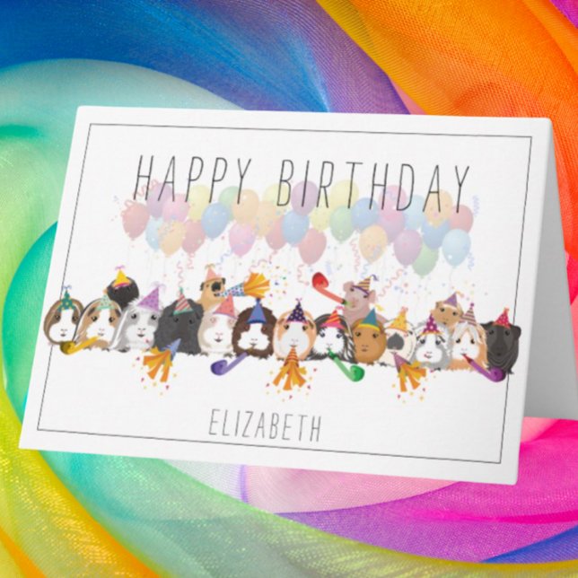 Tarjeta de cumpleaños de cerdo de Guinea (Subido por el creador)