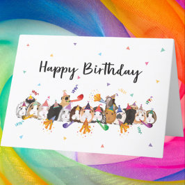 Tarjeta de cumpleaños de cerdo de Guinea