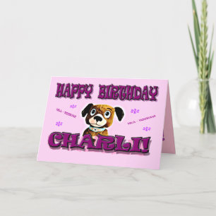 Tarjeta de cumpleaños de Charli (3 años)