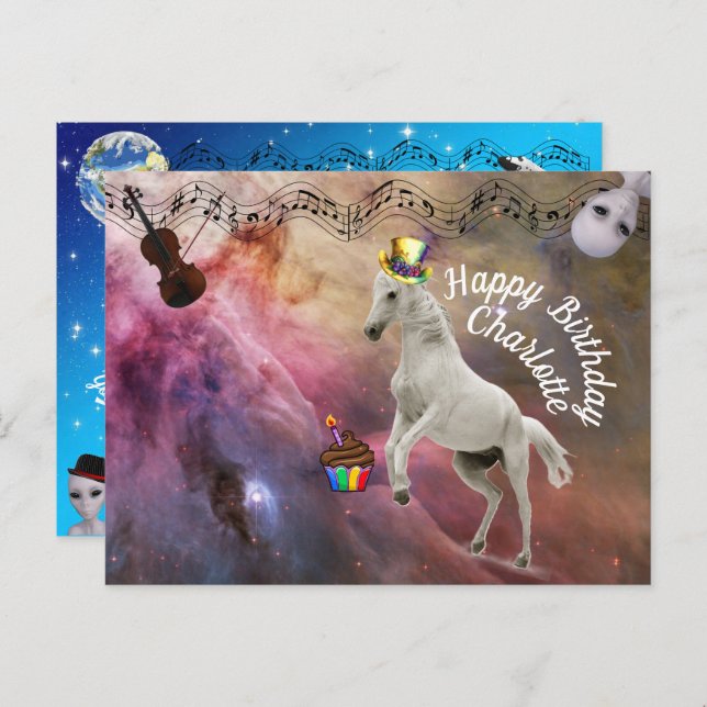 Tarjeta de cumpleaños de Charlotte (Anverso / Reverso)