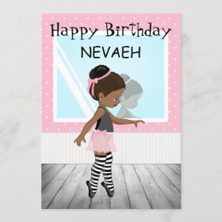 Tarjeta de cumpleaños de Chica afroamericano